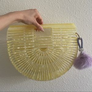 Bamboo Ark Bag - Yellow Acrylic